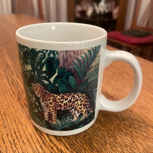Vintage Friends of the Forest Leopard Themed Coffee Cup Mug - Picture 4 of 6